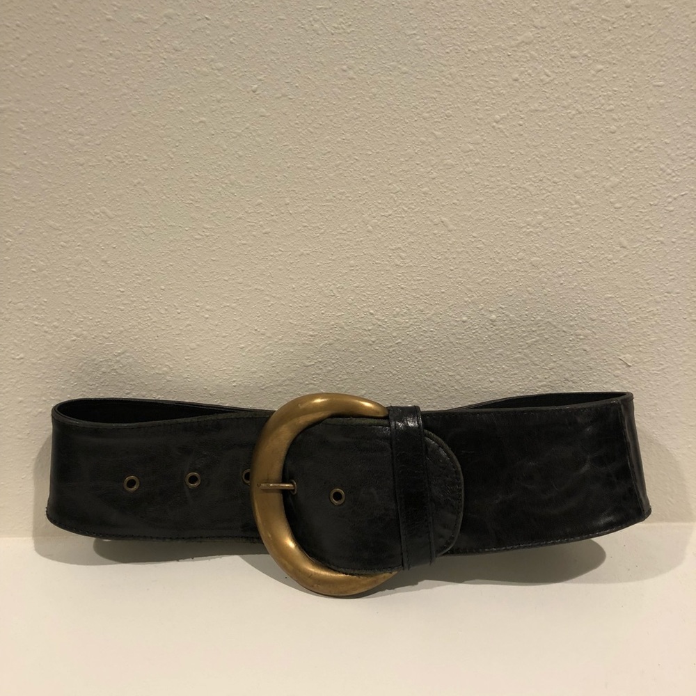 Black and brass belt